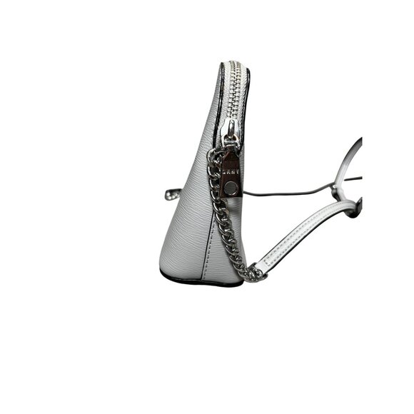 DKNY Silver Crossbody Bag With Chain Strap & Adjustable Leather Strap - Picture 6 of 14